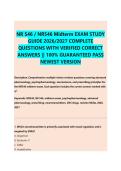 NR 546 &sol; NR546 Midterm EXAM STUDY &NewLine;GUIDE 2026&sol;2027 COMPLETE &NewLine;QUESTIONS WITH VERIFIED CORRECT &NewLine;ANSWERS &vert;&vert; 100&percnt; GUARANTEED PASS &NewLine;NEWEST VERSION