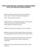 APPLIED PATHOPHYSIOLOGY A CONCEPTUAL APPROACH PREMIUM&NewLine;ACTUAL TEST PAPER WITH COMPLETE ANSWERS