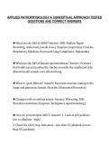 APPLIED PATHOPHYSIOLOGY A CONCEPTUAL APPROACH TESTED&NewLine;QUESTIONS AND CORRECT ANSWERS