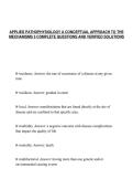 APPLIED PATHOPHYSIOLOGY A CONCEPTUAL APPROACH TO THE&NewLine;MECHANISMS 3 COMPLETE QUESTIONS AND VERIFIED SOLUTIONS