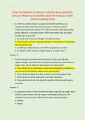 CHEM 219 PRINCIPLES OF ORGANIC CHEMISTRY EXAM &sol;APPROVED &NewLine;CHEM 219 PRINCIPLES OF ORGANIC CHEMISTRY &vert;MODULE 7 EXAM&vert; &NewLine;PORTAGE LEARNING EXAM 