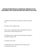 APPLIED PATHOPHYSIOLOGY A CONCEPTUAL APPROACH TO THE&NewLine;MECHANISMS 5 FINAL PAPER QUESTIONS AND COMPLETE SOLUTIONS