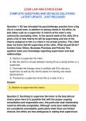 LCSW LAW AND ETHICS EXAM&NewLine;COMPLETE QUESTIONS AND DETAILED SOLUTIONS &NewLine;LATEST UPDATE - JUST RELEASED