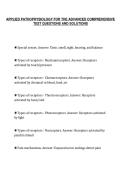 APPLIED PATHOPHYSIOLOGY FOR THE ADVANCED COMPREHENSIVE&NewLine;TEST QUESTIONS AND SOLUTIONS