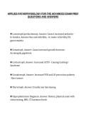APPLIED PATHOPHYSIOLOGY FOR THE ADVANCED EXAM PREP&NewLine;QUESTIONS AND ANSWERS