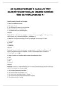 AD Banker Property & Casualty Test&NewLine;Exam with questions and verified answers&NewLine;with rationale graded A&plus; 