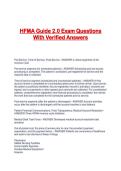 HFMA Guide 2&period;0 Exam Questions With Verified Answers
