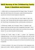 NACE Nursing of the Childbearing Family Exam 1 Latest 2026 Actual Questions & Verified Answers &lpar;2026 &sol; 2027&rpar; A&plus; Grade 100&percnt; Guarantee Verified by Experts&period;