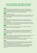 HEALTH ASSESSMENT HESI &num;2 BSN 246 UPDATED&NewLine;ACTUAL QUESTIONS AND CORRECT ANSWERS