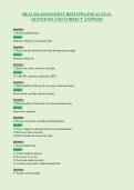 HEALTH ASSESSMENT HESI UPDATED ACTUAL&NewLine;QUESTIONS AND CORRECT ANSWERS