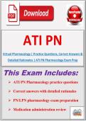 ATI PN Virtual Pharmacology &vert; Practice Questions&comma; Correct Answers & Detailed Rationales &vert; ATI PN Pharmacology Exam Prep