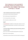 WGU D426 DATA MANAGEMENT&NewLine;FOUNDATIONS EXAM PRACTICE&NewLine;QUESTIONS AND CORRECT DETAILED&NewLine;ANSWERS A&plus; GRADE