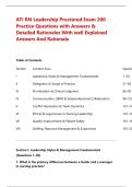 ATI RN Leadership Proctored Exam 200 &NewLine;Practice Questions with Answers & &NewLine;Detailed Rationales With well Explained &NewLine;Answers And Rationale 