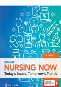 TEST BANK FOR Nursing Now&colon; Today's Issues&comma; Tomorrow's Trends 9th edition by Joseph T&period; Catalano ISBN&colon;978-1719649773 COMPLETE GUIDE 100 &percnt; VERIFIED A&plus; GRADE ASSURED &excl;&excl;&excl;&excl; LATEST UPDATE &excl;&excl;&excl;&excl; GUARANTEED SUCCESS &excl;&excl;&excl;&NewLine;