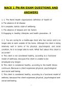 NACE 1 PN-RN Exam Latest 2026 Actual Questions & Verified Answers &lpar;2026 &sol; 2027&rpar; A&plus; Grade 100&percnt; Guarantee Verified by Experts