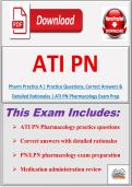 ATI PN Pharm Practice A &vert; Practice Questions&comma; Correct Answers & Detailed Rationales &vert; ATI PN Pharmacology Exam Prep
