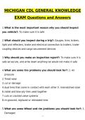 Michigan CDL General knowledge Exam Latest 2026 Actual Questions & Verified Answers &lpar;2026 &sol; 2027&rpar; A&plus; Grade 100&percnt; Guarantee Verified by Experts