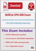 SkillCat EPA 608 Exam &vert; 244 Practice Questions&comma; Correct Answers & Detailed Rationales &vert; EPA 608 Certification Exam Prep