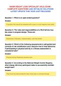 NASM WEIGHT LOSS SPECIALIST &lpar;WLS&rpar; EXAM &NewLine;COMPLETE QUESTIONS AND DETAILED SOLUTIONS&NewLine;LATEST UPDATE THIS YEAR JUST RELEASED