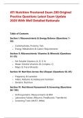 ATI Nutrition Proctored Exam 200 Original &NewLine;Practice Questions Latest Exam Update &NewLine;2026 With Well Detailed Rationale 