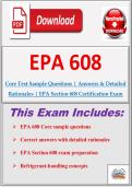 EPA 608 Core Test Sample Questions &vert; Answers & Detailed Rationales &vert; EPA Section 608 Certification Exam Prep
