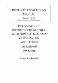 Beginning and Intermediate Algebra with Applications & Visualization&comma; 4th Edition  &mdash; by Gary Rockswold&comma; Terry Krieger &vert; Instructor's Solutions Manual &lpar;Ch&period; 1-14&rpar;