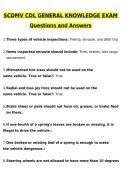 SCDMV CDL General Knowledge Test Latest 2026 Actual Questions & Verified Answers &lpar;2026 &sol; 2027&rpar; A&plus; Grade 100&percnt; Guarantee Verified by Experts