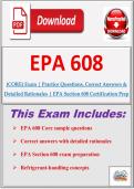 PA 608 Core Test Sample Questions &vert; Answers & Detailed Rationales &vert; EPA Section 608 Certification Exam Prep