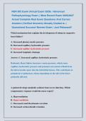 NUR 502 Exam &lpar;Actual Exam 2026&rpar; &vert; Advanced &NewLine;Pathophysiology Exam &vert;&vert; Most Recent Exam 2026&vert;2027 &NewLine;Actual Complete Real Exam Questions And Correct &NewLine;Answers &lpar;Verified Answers&rpar; Already Graded A&plus; &vert; &NewLine;Guaranteed Success&excl; Newest Exam &vert; Just Released&excl;&excl;