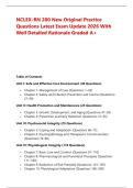 NCLEX-RN 200 New Original Practice &NewLine;Questions Latest Exam Update 2026 With &NewLine;Well Detailed Rationale Graded A&plus; 