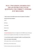 WGU C790 NURSING INFORMATICS&NewLine;ADVANCED PRACTICE EXAM&NewLine;QUESTIONS AND CORRECT ANSWERS&NewLine;JUST RELEASED&period;