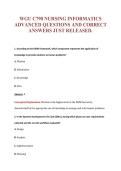 WGU C790 NURSING INFORMATICS&NewLine;ADVANCED QUESTIONS AND CORRECT&NewLine;ANSWERS JUST RELEASED&period;