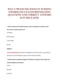 WGU C790 FOUNDATIONS IN NURSING&NewLine;INFORMATICS EXAM PREPARATION&NewLine;QUESTIONS AND CORRECT ANSWERS&NewLine;JUST RELEASED&period;