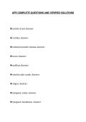 APR COMPLETE QUESTIONS AND VERIFIED SOLUTIONS