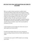 APR STUDY PACK FINAL PAPER QUESTIONS AND COMPLETE&NewLine;SOLUTIONS