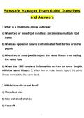 Servsafe Manager Exam Latest 2026 Actual Questions & Verified Answers &lpar;2026 &sol; 2027&rpar; A&plus; Grade 100&percnt; Guarantee Verified by Experts&period;