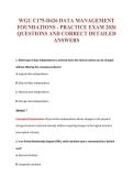 WGU C175-D426 DATA MANAGEMENT&NewLine;FOUNDATIONS - PRACTICE EXAM 2026&NewLine;QUESTIONS AND CORRECT DETAILED&NewLine;ANSWERS
