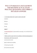 WGU C175-D426 DATA MANAGEMENT&NewLine;FOUNDATIONS ACTUAL EXAM&NewLine;PRACTICE QUESTIONS AND CORRECT&NewLine;DETAILED ANSWERS