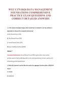 WGU C175-D426 DATA MANAGEMENT&NewLine;FOUNDATIONS COMPREHENSIVE&NewLine;PRACTICE EXAM QUESTIONS AND&NewLine;CORRECT DETAILED ANSWERS