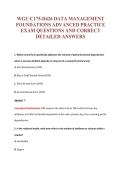 WGU C175-D426 DATA MANAGEMENT&NewLine;FOUNDATIONS ADVANCED PRACTICE&NewLine;EXAM QUESTIONS AND CORRECT&NewLine;DETAILED ANSWERS