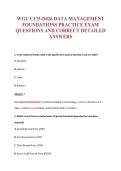 WGU C175-D426 DATA MANAGEMENT&NewLine;FOUNDATIONS PRACTICE EXAM&NewLine;QUESTIONS AND CORRECT DETAILED&NewLine;ANSWERS