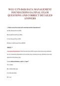 WGU C175-D426 DATA MANAGEMENT&NewLine;FOUNDATIONS OA FINAL EXAM&NewLine;QUESTIONS AND CORRECT DETAILED&NewLine;ANSWERS