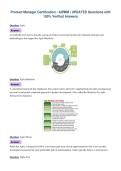Product Manager Certification - AIPMM &vert; UPDATED Questions with&NewLine;100&percnt; Verified Answers