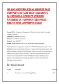 NR606 Midterm Exam 2026 &ndash; Practice Questions with Verified Answers & Detailed Rationales &vert; Study Guide