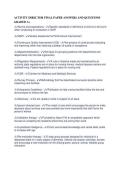ACTIVITY DIRECTOR FINAL PAPER ANSWERS AND QUESTIONS&NewLine;GRADED A&plus;