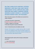OEC  EXAMS &vert; OUTDOOR EMERGENCY CARE  EXAMS &vert;&vert; MOST RECENT EXAMS 2026&vert;2027