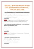 2026&sol;2027 TDLR Lash Extension Written Exam Questions with Correct Answers &vert; 100&percnt; Pass Study Guide