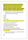 WGU D278 Scripting and Programming Foundations &NewLine;NEWEST EVALUATED ACTUAL EXAM PRACTICE 170 &NewLine;QUESTIONS 2026 2027&vert;ORIGINAL QUESTIONS & &NewLine;ANSWERS &vert;DETAILED RATIONALES &vert;HINTED COMPLETE &NewLine;EXAM PREP GRADED A&plus;&ast;INSTANT DOWNLOAD PDF&ast; 