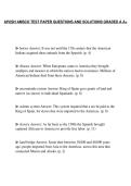 APUSH AMSCO TEST PAPER QUESTIONS AND SOLUTIONS GRADED A A&plus;