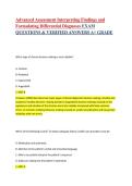 Advanced Assessment&colon; Interpreting Findings and Formulating Differential Diagnoses &mdash; Exam Questions & Verified Answers&comma; A&plus; Grade&comma; Latest Version &mdash; Practice questions with answers